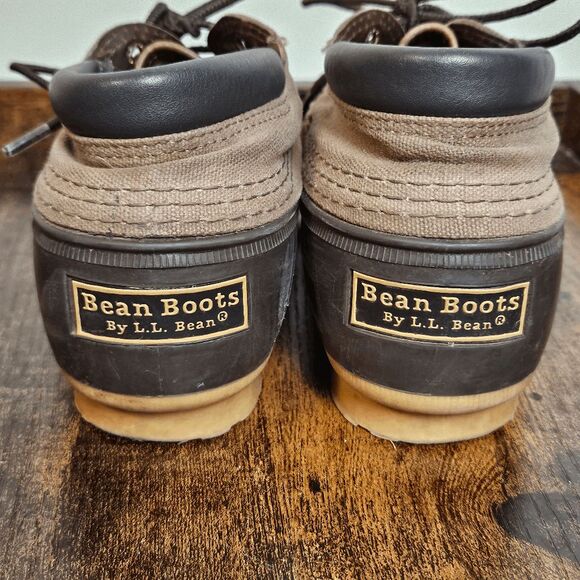 L.L. Bean Maine Hunting Rubber Duck Shoe Low Boots Women's Brown and Tan Size 8 - Picture 2 of 7